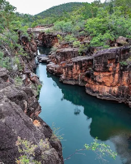 Red rock gorge in the hills around Irvinebank, Far North Queensland